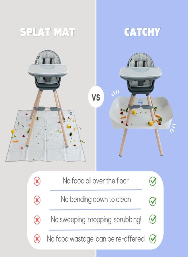 كاتشي - أداة التقاط الطعام - متوافقة مع كرسي ماكسي-كوزي موآ 8 في 1 المرتفع + 11 كرسي مرتفع آخر - يُباع الكرسي المرتفع بشكل منفصل - أداة التقاط طعام وفوضى الأطفال الرضع والصغار - ملحق يُوضع أسفل الكرسي المرتفع - Image 4